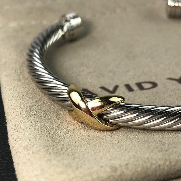 David Yurman Sterling Silver Cable Bracelet 5mm - Picture 3 of 7